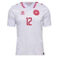 Maglia Calcio Danimarca Kasper Dolberg #12 Seconda Divisa Europei 2024 Manica Corta